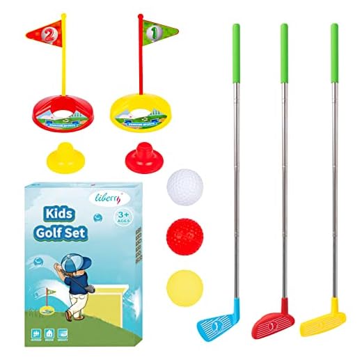 Liberry Kids Golf Club Set, Retractable Toy Golf Clubs for Toddlers, Mini Golf Set for Children Age 2 3 4 5 Years Old
