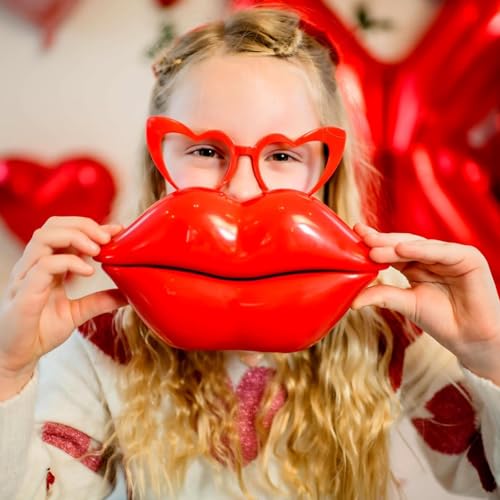 Suwimut Red Mouth Telephone, Wired Novelty Cute Sexy Lip Phone, Gift Real Corded Cartoon Shaped Landline Phone Desk Corded Phones for Home Hotel Office Shop Party Decor - Thumbnail 6