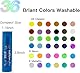 TBC The Best Crafts Dicke Buntstifte für Kinder, Abwaschbar Malstifte, Ungiftig Wachsmalstifte, 36 Farben, Wachsmalkreide für Kleinkinder