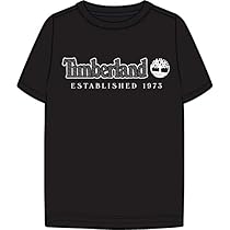 Timberland T60212 Maglietta da ragazzo, Nero, Nero, 8 anni