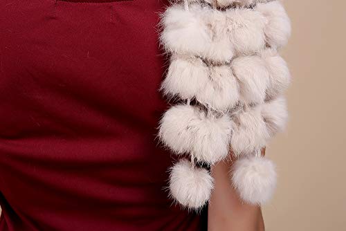 Women Soft Comfortable Fur Scarves Rabbit Fur Neck Warmer Scarf for Winter3