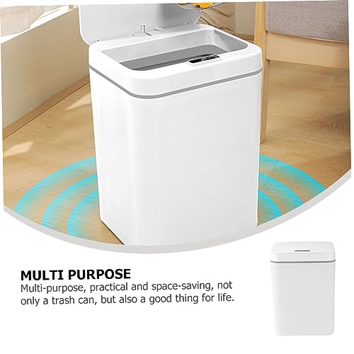 Basurero automático rectangular blanco KOMBIUDA miniatura 3