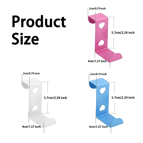 WUBAYI 6Pack Over Door Hangers & Hooks, Stainless Steel Heart-Shaped Heavy-Duty Hangers for Coats Towels, Bags, Fits Bedroom - Image 2