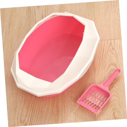 Arenero para gato plástico rosa mediano miniatura 2