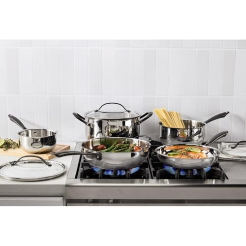 Image of Cuisinart RADIANT PRO 8-Piece Stainless with Brushed Titanium Finish Cookware Set