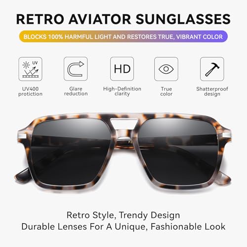 Image of HAOLOTA Polarized Sunglasses Men Women Designer Driving glasses Lightweight UV400 Protection