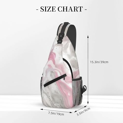 Morrales sling con estampado mármol para viaje y trekking miniatura 3