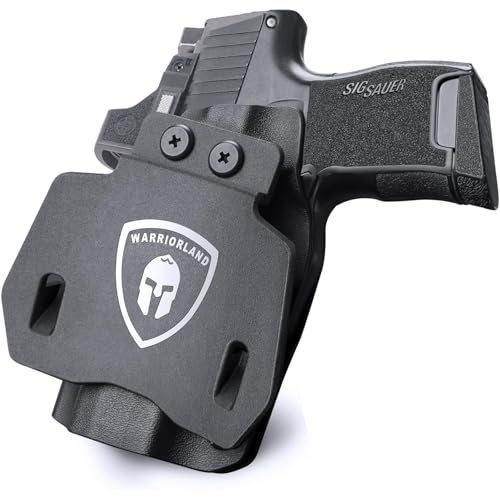 WARRIORLAND OWB Kydex Holster, Fit for Sig P365 & P365 SAS/X/XL Pistol, Outside Waistband 1.75 Inch Paddle Holster Open Carry, Posi-Click Audible Retention Lock, Optic Ready, Right Hand