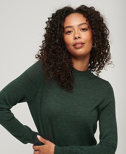 Superdry Para Mujer. W8011223A Vestido De Punto En Lana Merino Verde (M), Casual, Manga Larga - 2