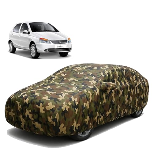 Image of Sulfar 100% Waterproof Car Body Cover for Tata Indigo - Triple-Stitched Dustproof UV, Heat & Rain Protection with Mirror Pockets, Full-Bottom Elastic & Free Storage Bag - All-Weather Indoor Outdoor (A