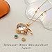 APXXAIBO Heart Glass Locket DIY Necklace, with 12 Birthstones, Luxury Versatile Fashion INS Style Choker (January - Separate Accessories)