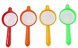 Plastic Tea and Coffee Strainers, Multicolour (Set of 4)