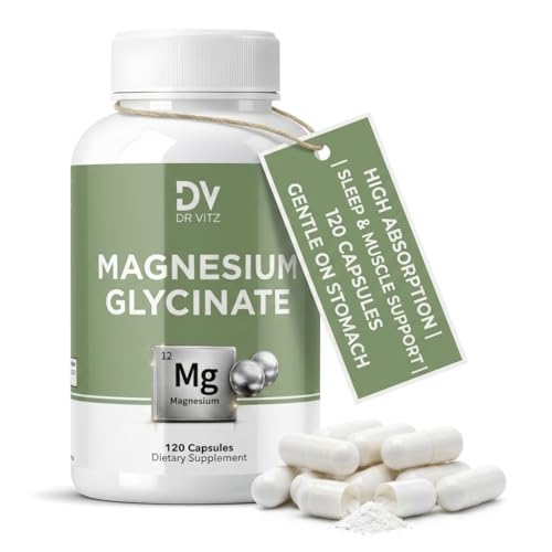 Dr Vitz Magnesium Glycinate 200 mg Capsules – High Absorption Magnesium Supplement for Sle