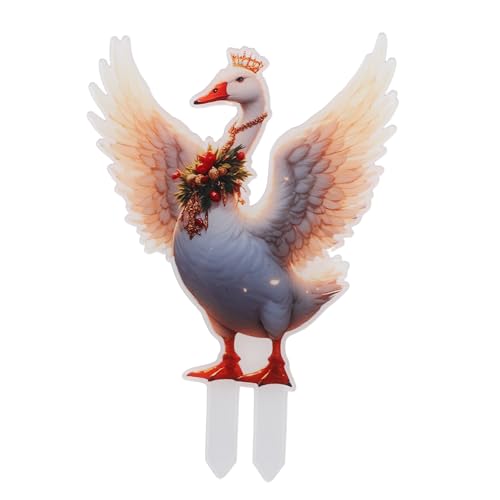 UPKOCH Da Giardino A Forma Di Anatra Di Natale Decorazioni Natalizie Per Prato Cartello Invernale Da Giardino Decorazioni Con Animali Divertenti Di Natale Per Capodanno