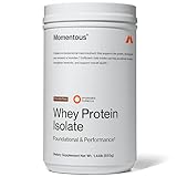 Momentous Essential Grass-Fed Whey Protein Powder - 20 g Whey Isolate Protein - NSF Certified for Sport® - Gluten-Free - 24 Servings for Essential Everyday Use - Chocolate - Package May Vary