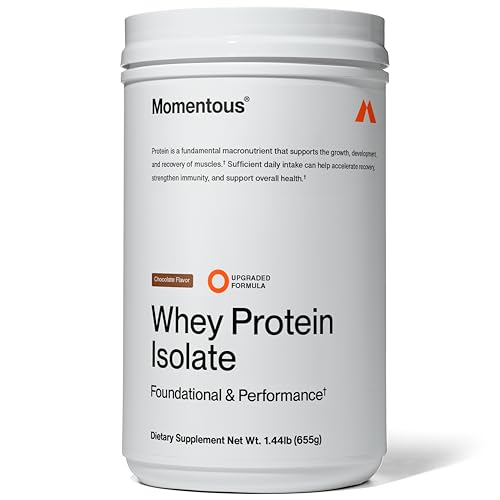 Momentous Essential Grass-Fed Whey Protein Powder - 20 g Whey Iso...