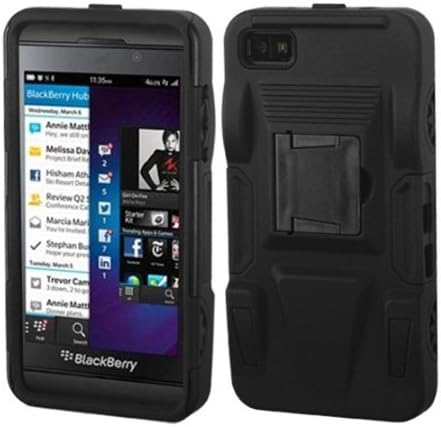 Cerhinu MyBat ABB10HPCSAAS801NP Advanced Rugged Armor Hybrid Combo Case with Kickstand for BlackBerry Z10 - Retail Packaging...