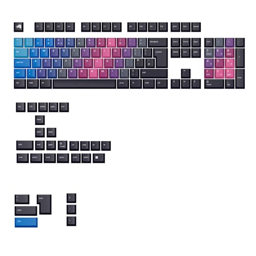 Keycaps PBT Glorious Gaming Afterparty, 135 touches QWERTY pour clavier mécanique MX