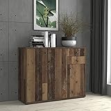 Tembi IV schafft schnell Ordnung dank 3 Einlegeböden hinter 3 Holztüren sowie dank 2 geräumiger Schubkästen. Hier lassen sich geliebte Dinge praktisch im Handumdrehen ordentlich verräumen. Dank der durchgehenden Lochreihe lassen sich die Einlegeböden ganz nach eigenem Belieben einstellen. Der großzügige Oberboden stellt hier nützliche Ablagefläche dar, die zusätzlich zum Dekorieren geradezu einlädt.