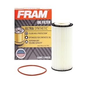 FRAM Ultra Synthetic Automotive Replacement Oil Filter, Designed for Synthetic Oil Changes Lasting up to 20k Miles, XG11784 with SureGrip (Pack of 1)