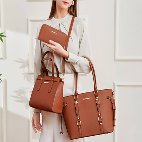 Image of Montana West 3PCS Purses for Women Tote Bag and Wallet Set Shoulder Satchel Handbags