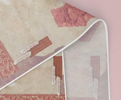 Papers For You - Papel de Arroz para Decoupage 54x33 cm | 25-30 g | Diseño Wizarding Adventure Red | Manualidades y Scrapbooking
