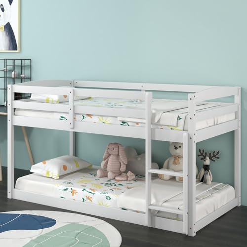 KOMFOTT Solid Wood Low Bunk Bed