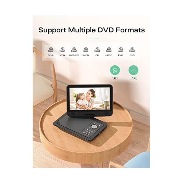 YOTON-125-Portable-DVD-Player-Car-Headrest-Video-105-HD-Swivel-Screen-4-6-Hours-Built-in-Battery-Support-USBSD-CardTV-Car-Charger-AC-Adapter-Not-Support-Blu-Ray YOTON-125-Portable-DVD-Player-Car-Headrest-Video-105-HD-Swivel-Screen-4-6-Hours-Built-in-Battery-Support-USBSD-CardTV-Car-Charger-AC-Adapter-Not-Support-Blu-Ray