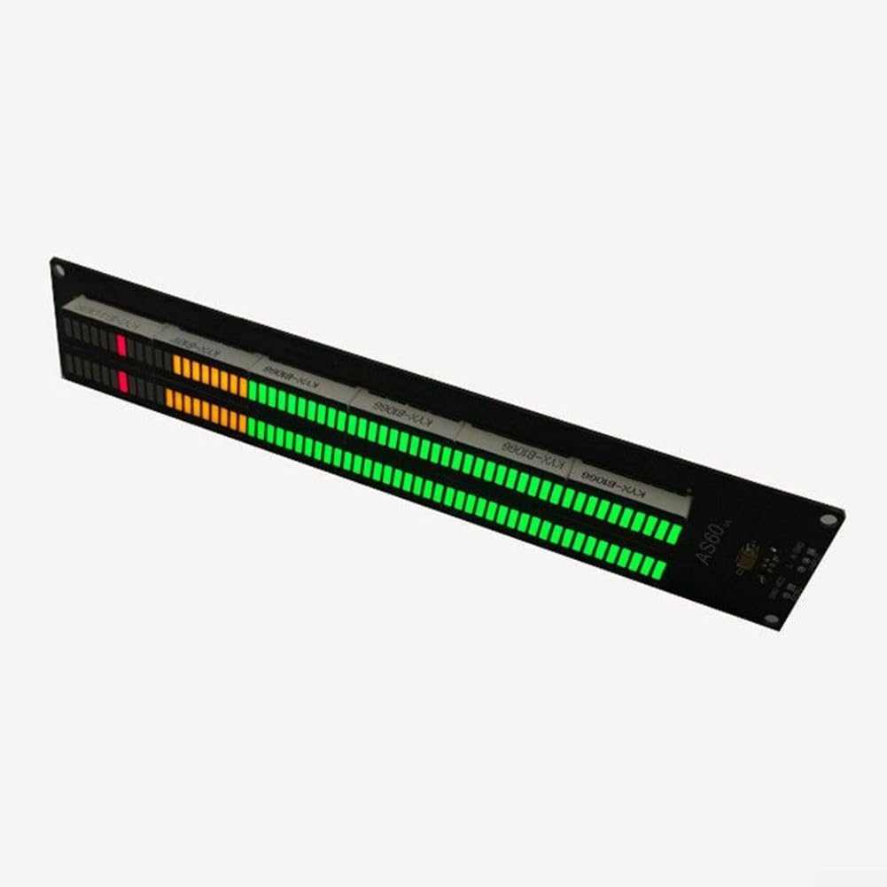 Audio Spectrum Analyzer, AS60 LED Digital Music Spectrum Audio Sound Level Display VU Meter Analyzer Amp