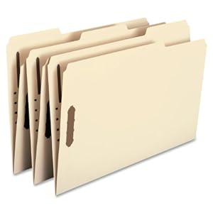 Smead Fastener File Folder, 2 Fasteners, Reinforced 1/3- Cut Tab, Legal Size, Manila, 50 Per Box (19537)