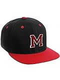 Classic Snapback Hat Custom A to Z Initial Letters, Black Red Cap White Red Letter Initial M -  I&W Hatgear