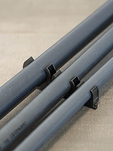 SOMA Rohrclip aus Kunststoff, schwarz, 25 mm, 24 Stück, Klemmschelle, Rohrklemme, UV-Beständig