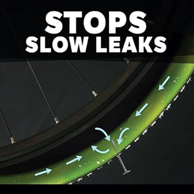 Slime 10204 Bike Tube Puncture Repair Sealant with Pump, Prevent and Repair, Suitable for All Bicycles, 1 Gallon Bottle