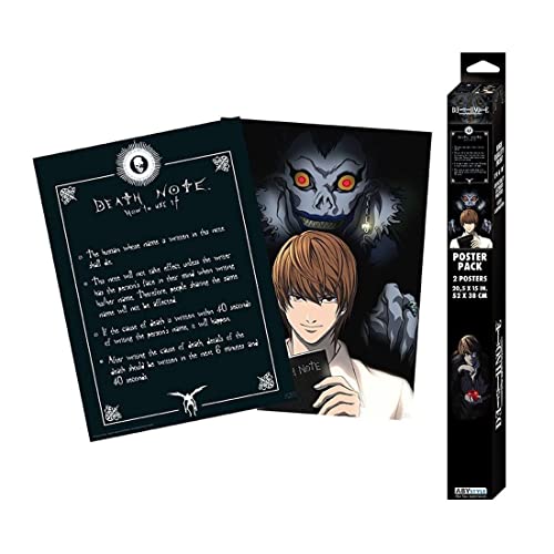ABYSTYLE Death Note Light & Death Note - Poster 2er Set Chibi Design Unisex Poster Standard