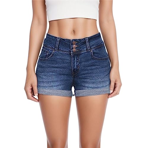 Pantalon cintré en jean bas pour femme et jean court délavé
