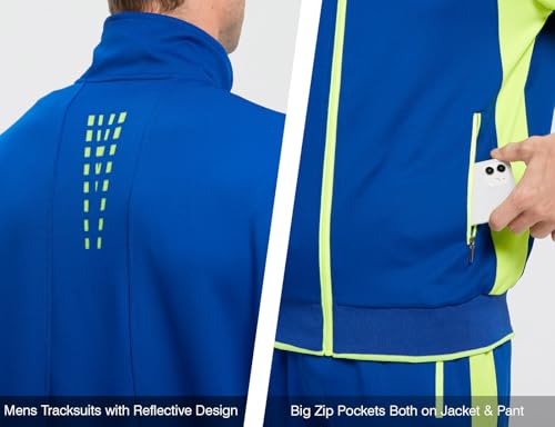 Image of TBMPOY Men's Tracksuit Athletic Sports Casual Full Zip Sweatsuit