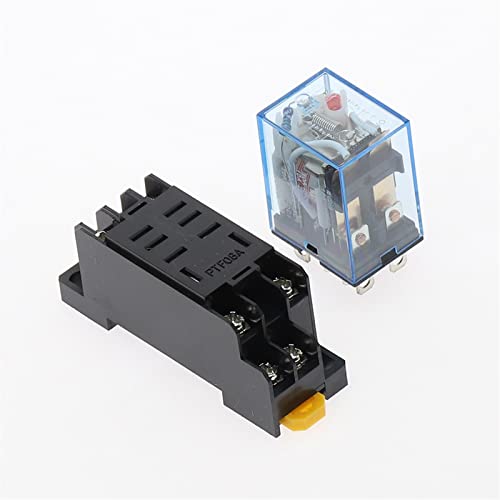 Relé HH62P HHC68A-2Z de 8 pines con base interruptor magnético DPDT 10A 5