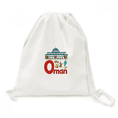 Toile Drawstring Backpack Oman Voyage Sacs Shopping léger et robuste