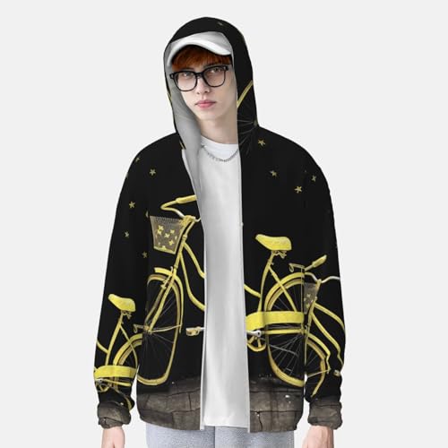 Chaqueta con capucha amarilla de protección solar miniatura 2