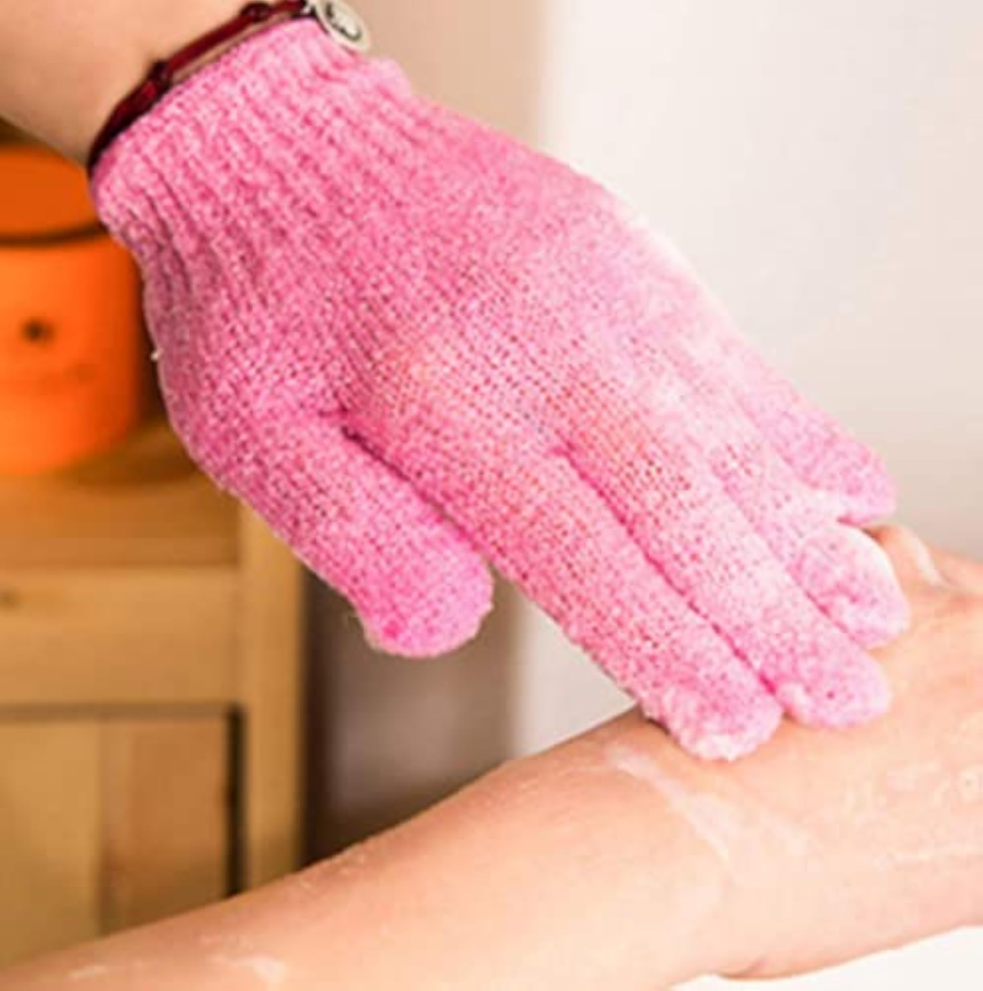 Exfoliating Dual Texture Bath Gloves for Shower