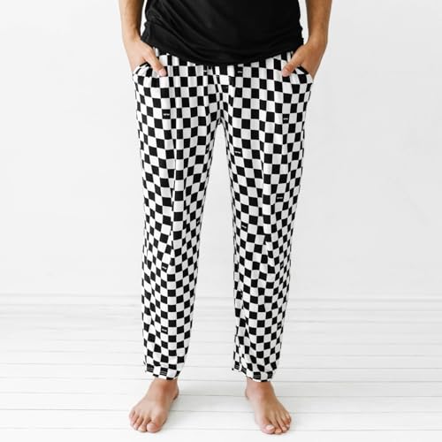 Image of Little Sleepies Mens Pajama Pants, Soft Viscose from Bamboo PJ Bottoms for Family Matching Set, Mens Sleepwear PJs w /Pockets