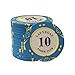 WERTYU Jetons De Casino 100PCS / Set Poker Chips Casino Pokers Conception Clay Poker Chip Intérieur en Métal avec Garniture Autocollant Clay Poker Chips Set Jetons De Poker (Color : 10)