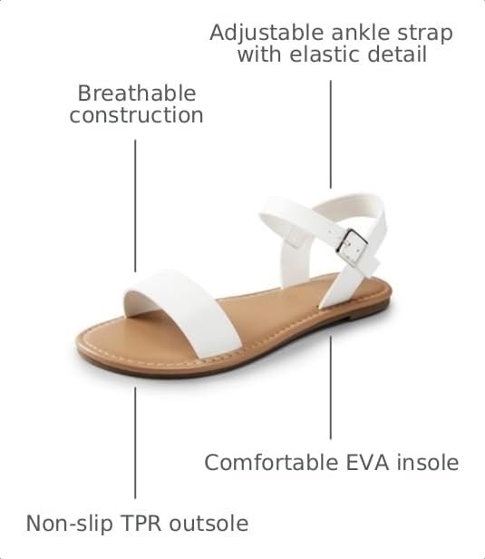 Image of DREAM PAIRS Women's Flat Sandals