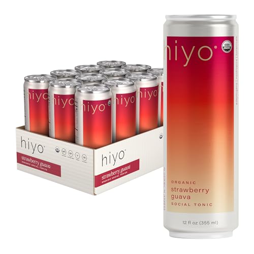 Hiyo Organic Social Tonic Strawberry Guava 12 pack