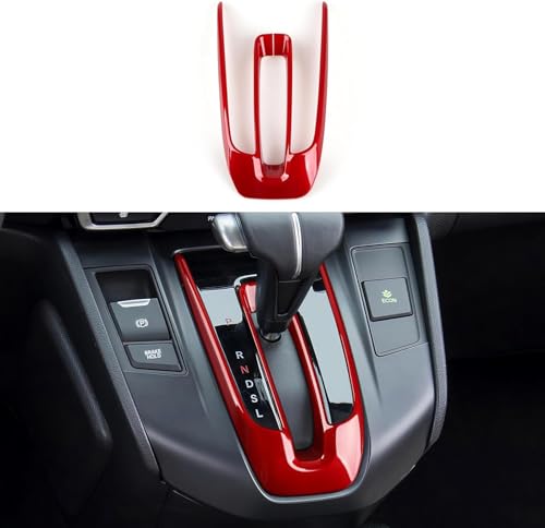 Image of Car Gas Center Gear Shift Panel Decals for Honda CR-V 2017-2022 Accessories CRV ABS Stickers, Red
