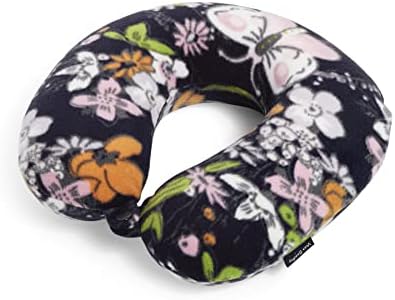 Vera Bradley Fleece Travel Neck Pillow, Bloom Boom Navy