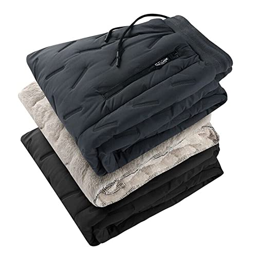 Pantalones de chándal para hombre con forro polar térmico invierno resistente 3