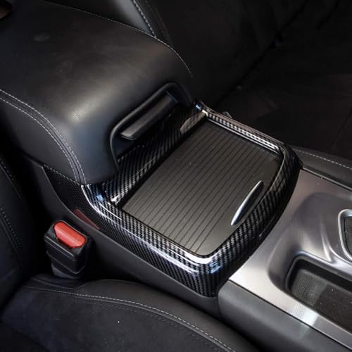 Panel cubre portavasos patrón fibra carbono para carro miniatura 7