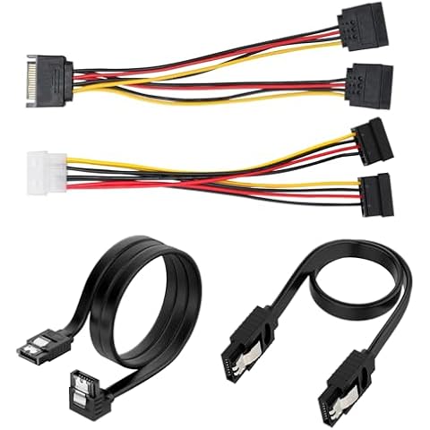 4 Pcs SATA Cables Kit for HDD SSD Cover