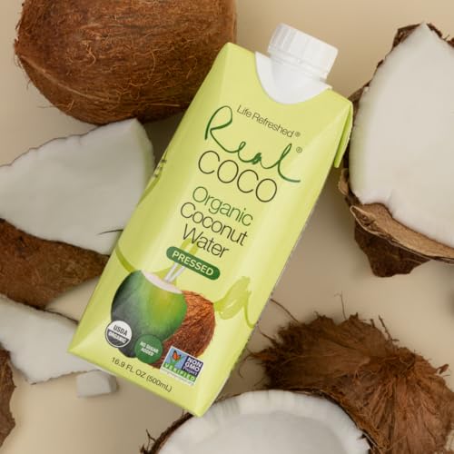 Real Coco Organic Pressed Coconut Water (12-Pack 500mL), USDA Organic, No Sugar Added, Essential Electrolytes, Plant Based, NON GMO, Dairy & Soy Free - Thumbnail 7